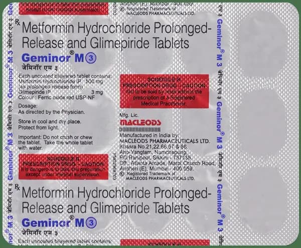 Geminor M 3mg/500mg Tablet