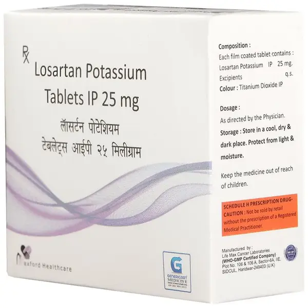 Genericart Losartan Potassium 25mg Tablet
