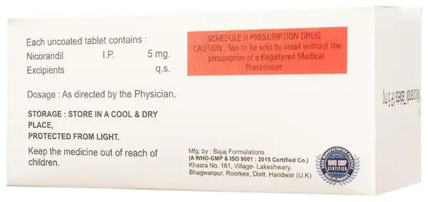 Genericart Nicorandil 5mg Tablet