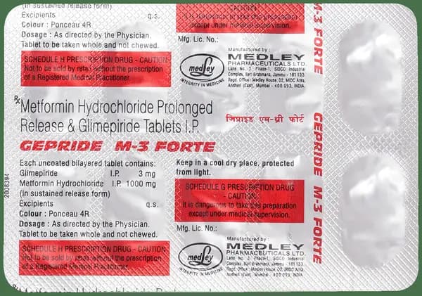 Gepride M 3 Forte Tablet PR