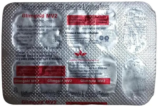 Glimgold MV 2mg Tablet