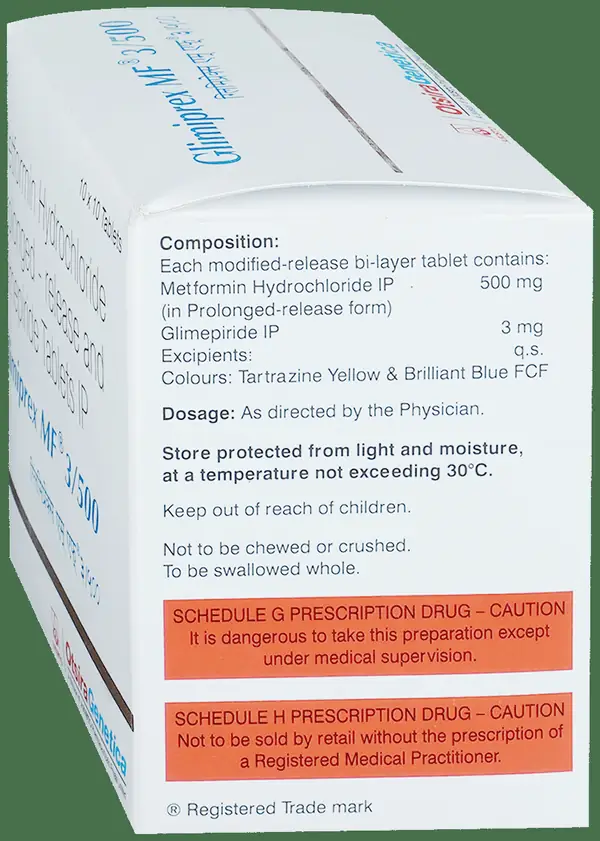 Glimiprex MF 3mg/500mg Tablet PR