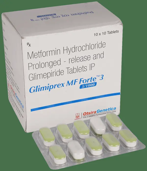 Glimiprex MF Forte 3mg/1000mg Tablet