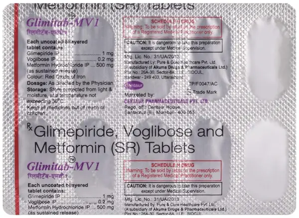Glimitab-MV 1 Tablet