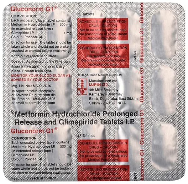 Gluconorm-G 1 Tablet PR