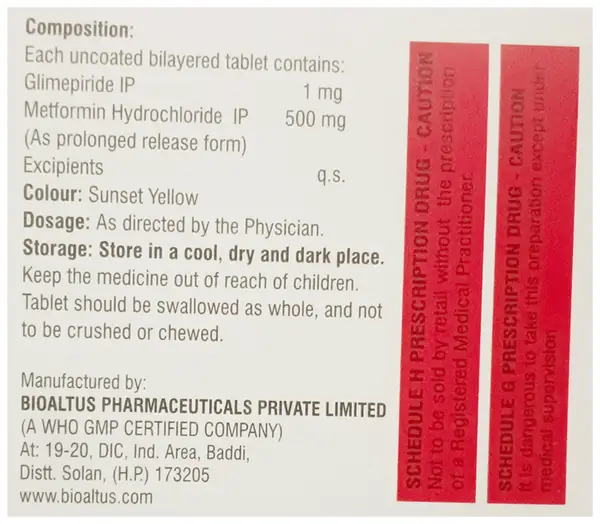 Glucowin-M 1 Tablet PR