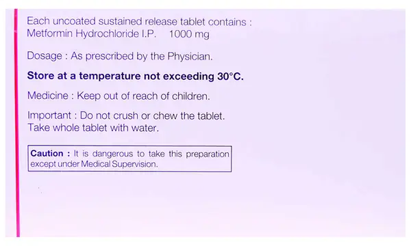 Gluformin XL New 1000 Tablet PR