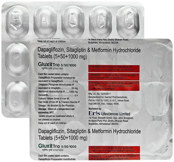 Gluxit Trio 5mg/1000mg/50mg Tablet