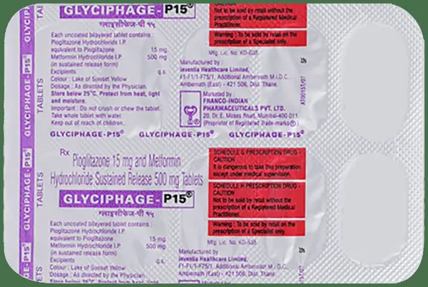 Glyciphage P 15 mg/500 mg Tablet SR