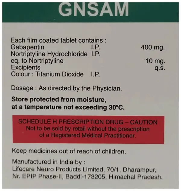 Gnsam 100mg/10mg Tablet