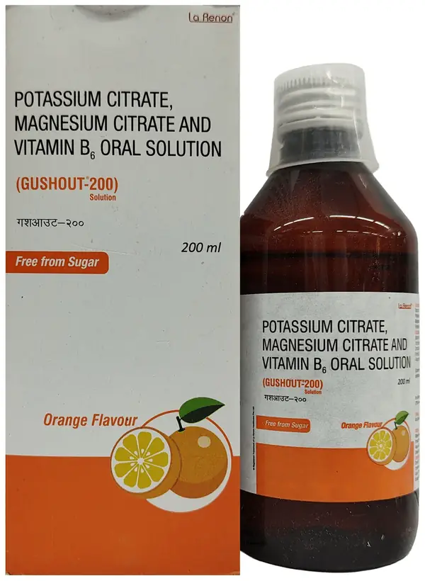 Gushout Oral Solution Orange Sugar Free