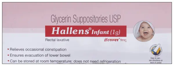 Hallens Glycerin Infant 1g Suppositories (7 Each)