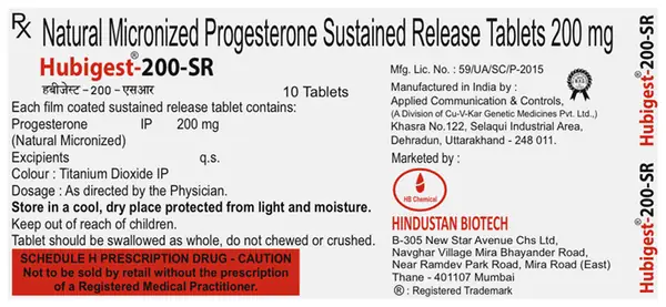 Hubigest 200 SR Tablet