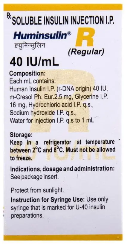 Huminsulin R 40IU/ml Injection