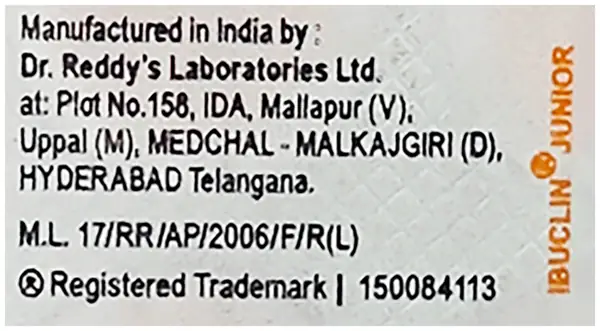 Ibuclin Junior 100 mg/125 mg Tablet