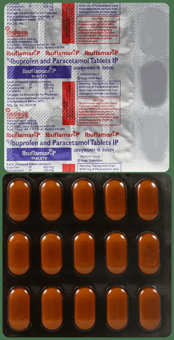 Ibuflamar-P 400mg/325mg Tablet