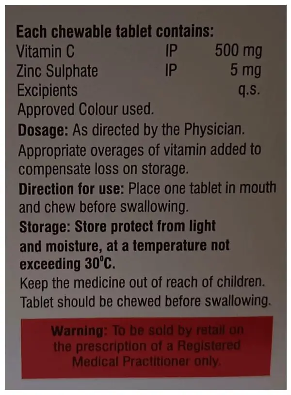 Inc-Z Chewable Tablet Orange