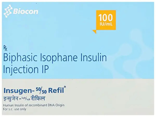 Insugen 50/50 Injection 100IU/ml