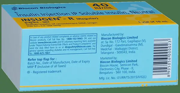 Insugen-R 40IU/ml Solution for Injection
