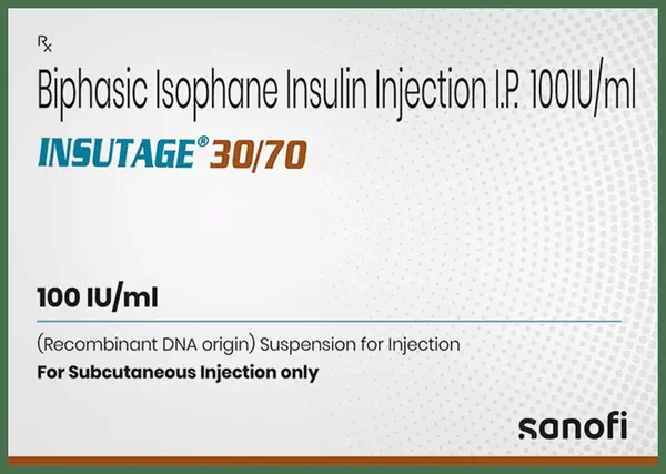 Insutage 30/70 Injection (3ml Each)