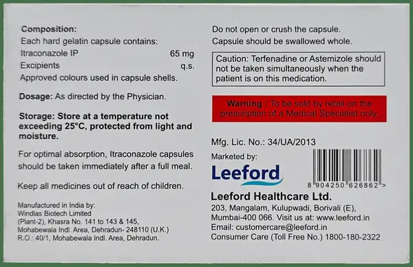 Itrostred SB 65mg Capsule