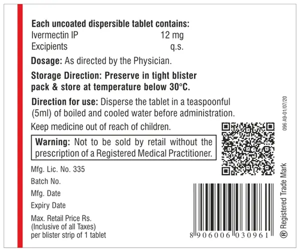 Iverscab 12mg Dispersible Tablet