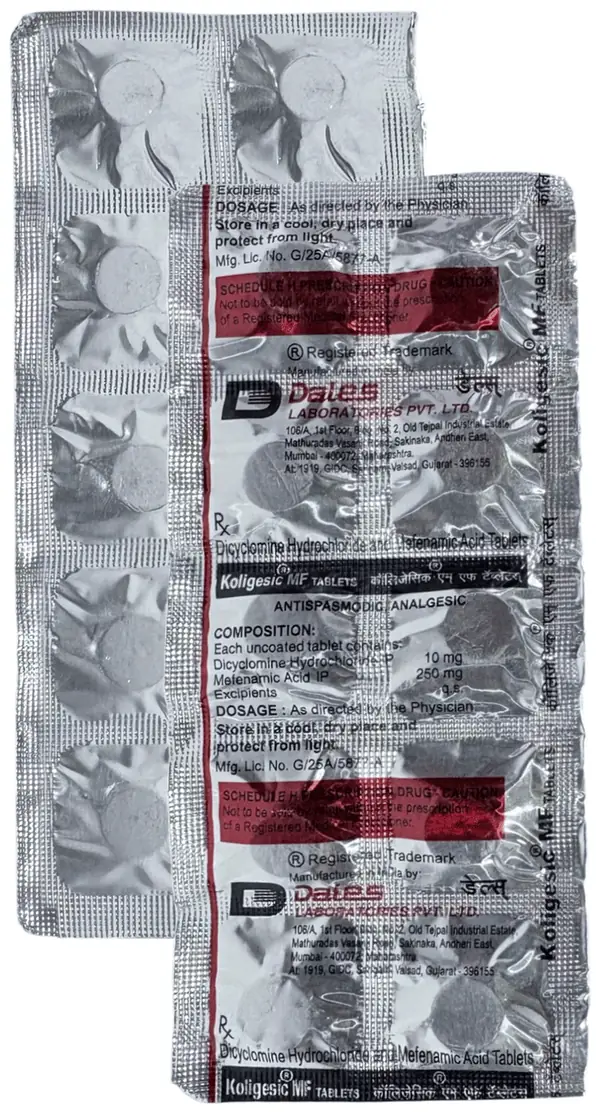 Koligesic MF 10mg/250mg Tablet
