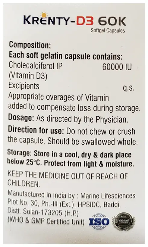 Krenty-D3 60K Softgel Capsule