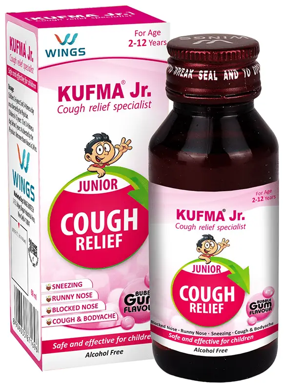 Kufma Junior Cough Relief Syrup Bubblegum