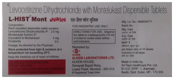 L-Hist Mont Junior Tablet DT