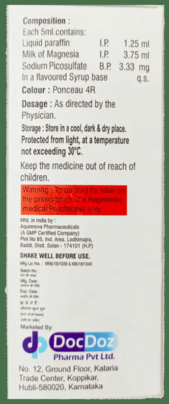 Laxidoz Plus Oral Suspension Mint Sugar Free