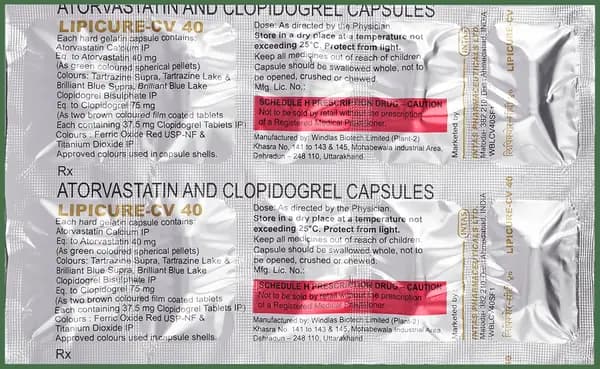 Lipicure CV 40mg/75mg Capsule