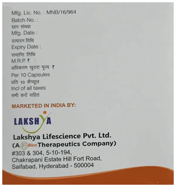 Lipisafe CV 10mg/75mg Capsule