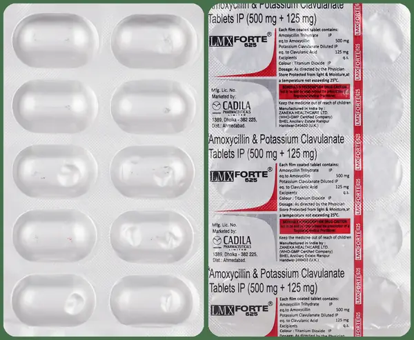 Lmx Forte 500mg/125mg Tablet