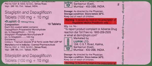 Lupisit D 10mg/100mg Tablet