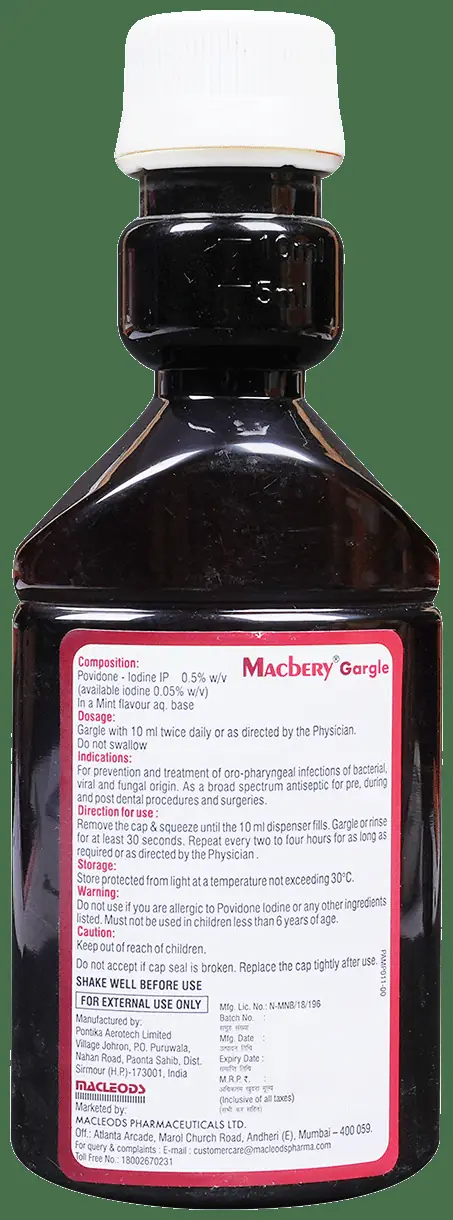 Macbery Gargle Mint Sugar Free