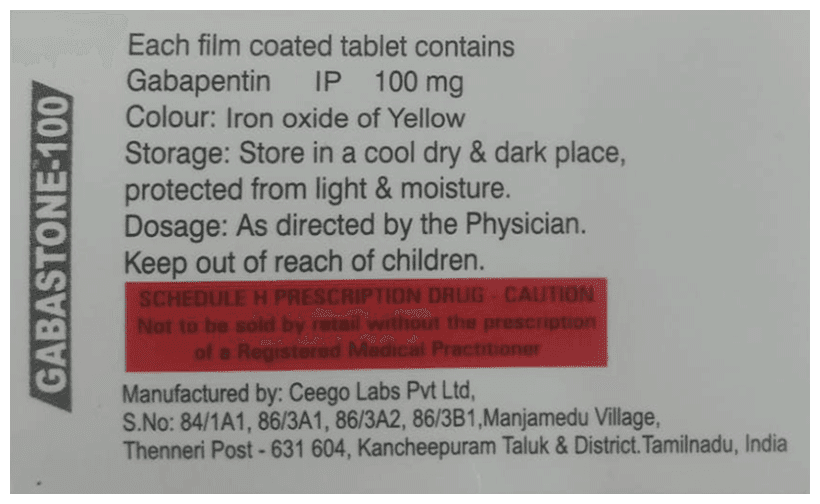 Gabastone 100mg Tablet