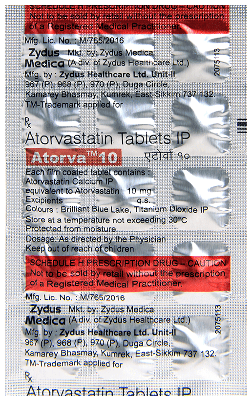 Atorva 10mg Tablet