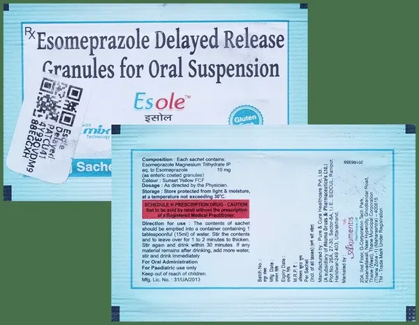 Esole Delayed Release Granules Gluten Free