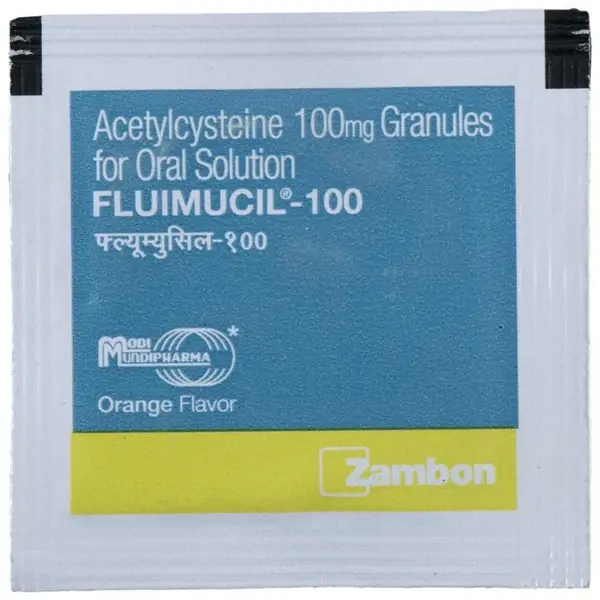 Fluimucil 100 Granules for Oral Solution Orange