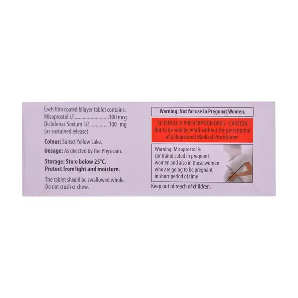 Misonac 100mg/100mcg Tablet SR
