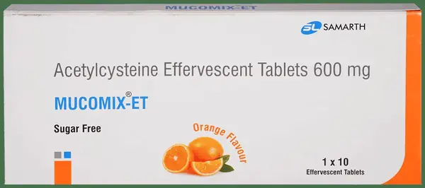 Mucomix -ET Effervescent Tablet Orange Sugar Free