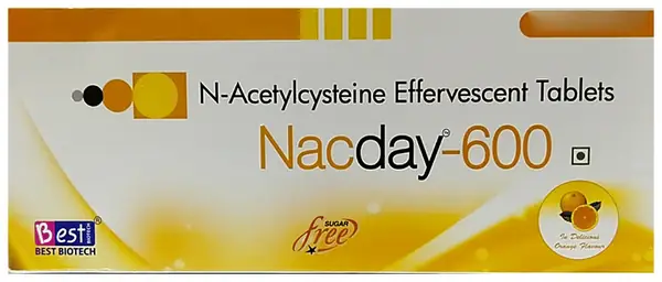 Nacday 600 Effervescent Tablet Delicious Orange Sugar Free
