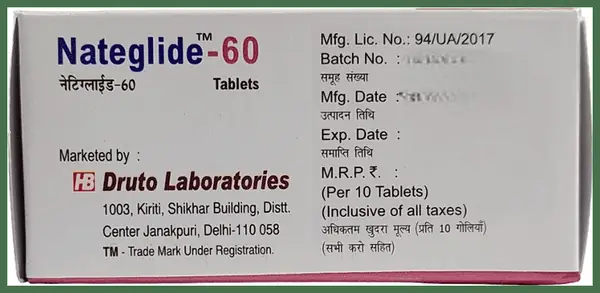 Nateglide 60mg Tablet