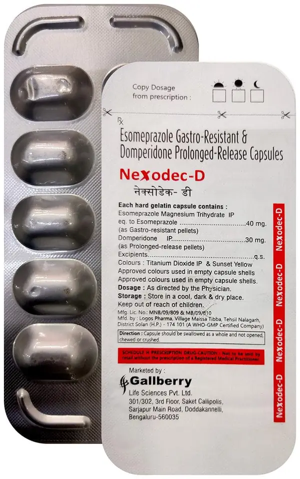 Nexodec D 30mg/40mg Capsule