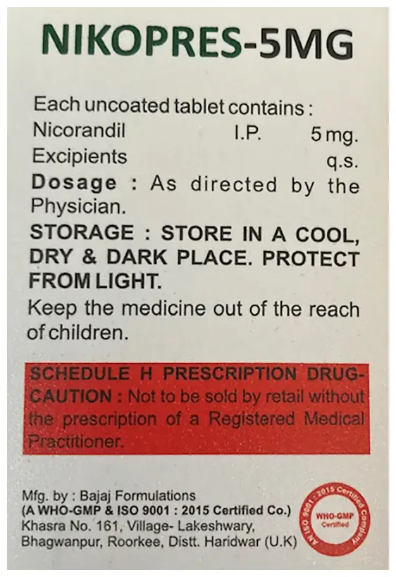 Nikopress 5mg Tablet