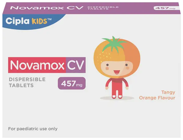 Novamox CV 457mg Tablet DT Tangy Orange