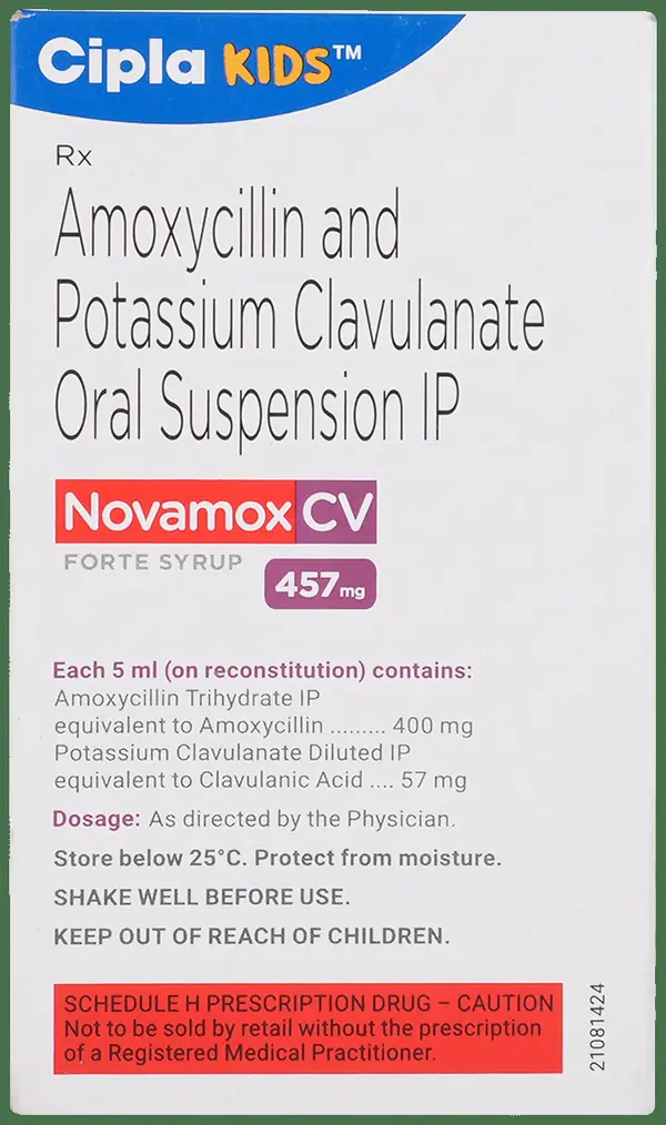 Novamox CV Forte Syrup Tangy Orange
