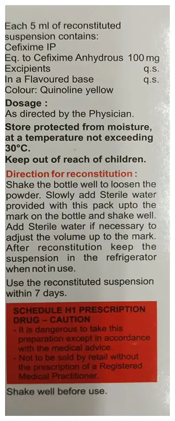 Odicef O Forte 100mg Dry Syrup