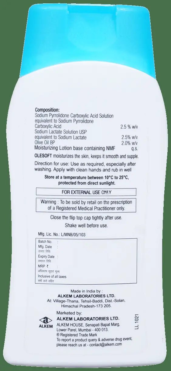 Olesoft Moisturising Lotion | For All Skin Types | Paraben-Free